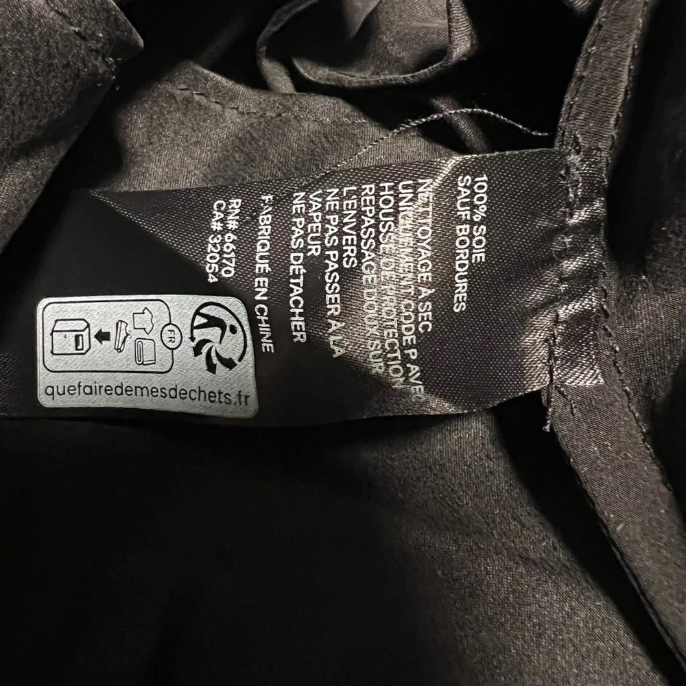 Zimmermann FW23 Silk Tie-Neck Gathered Bollow Dress in Black sz 0 US 4 795$ NWT